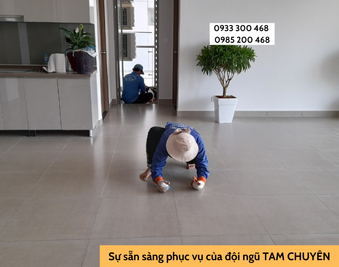 Chà ron sàn gạch tại Biên Hòa 