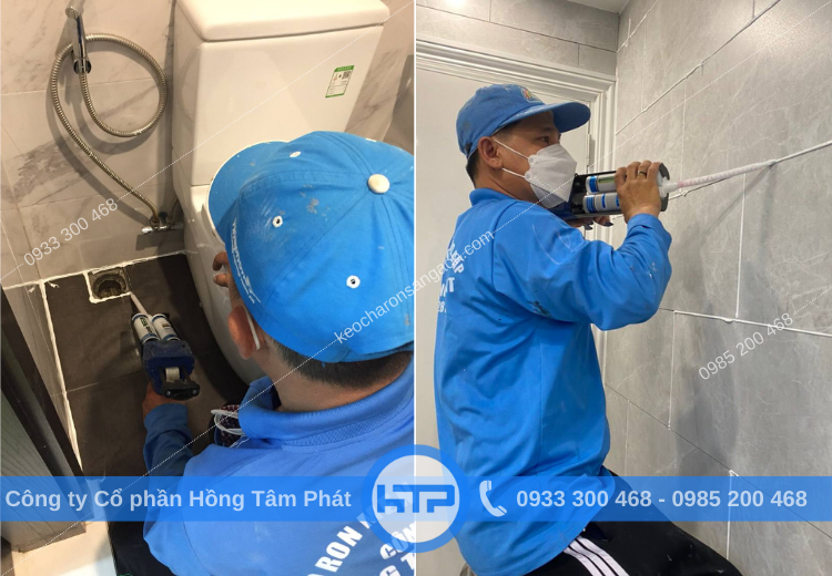 Năng lực thi công chà ron toilet chống thấm HTP