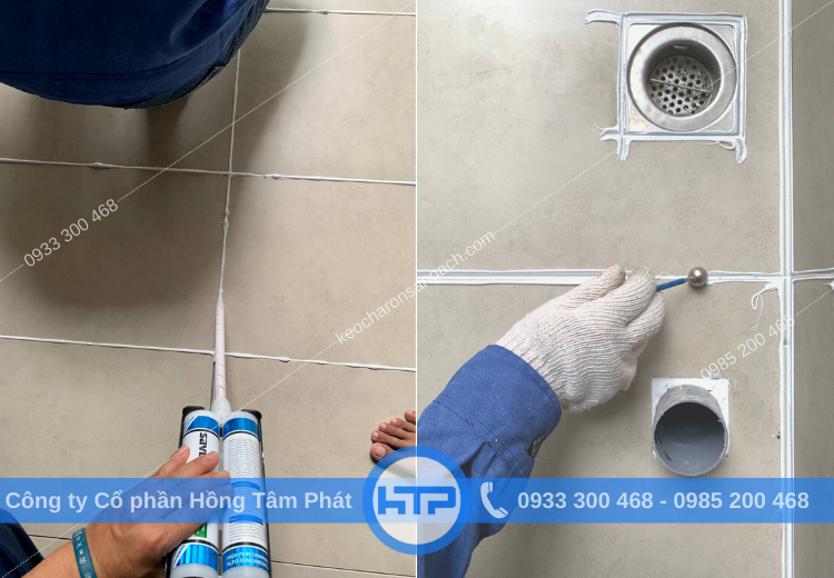 Năng lực thi công chà ron toilet chống thấm HTP